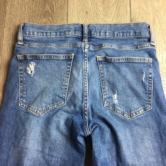 Gap Jeans Women Light Medium Wash Real Straight Jeans 28L 6 Long Denim - Picture 3 of 10